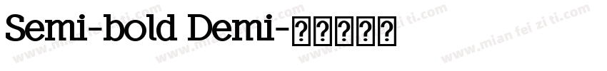 Semi-bold Demi字体转换